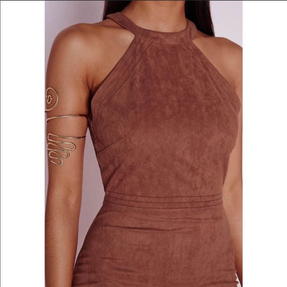 🍂MISSGUIDED FAUX SUEDE BROWN DRESS🍂 - Picture 2 of 5